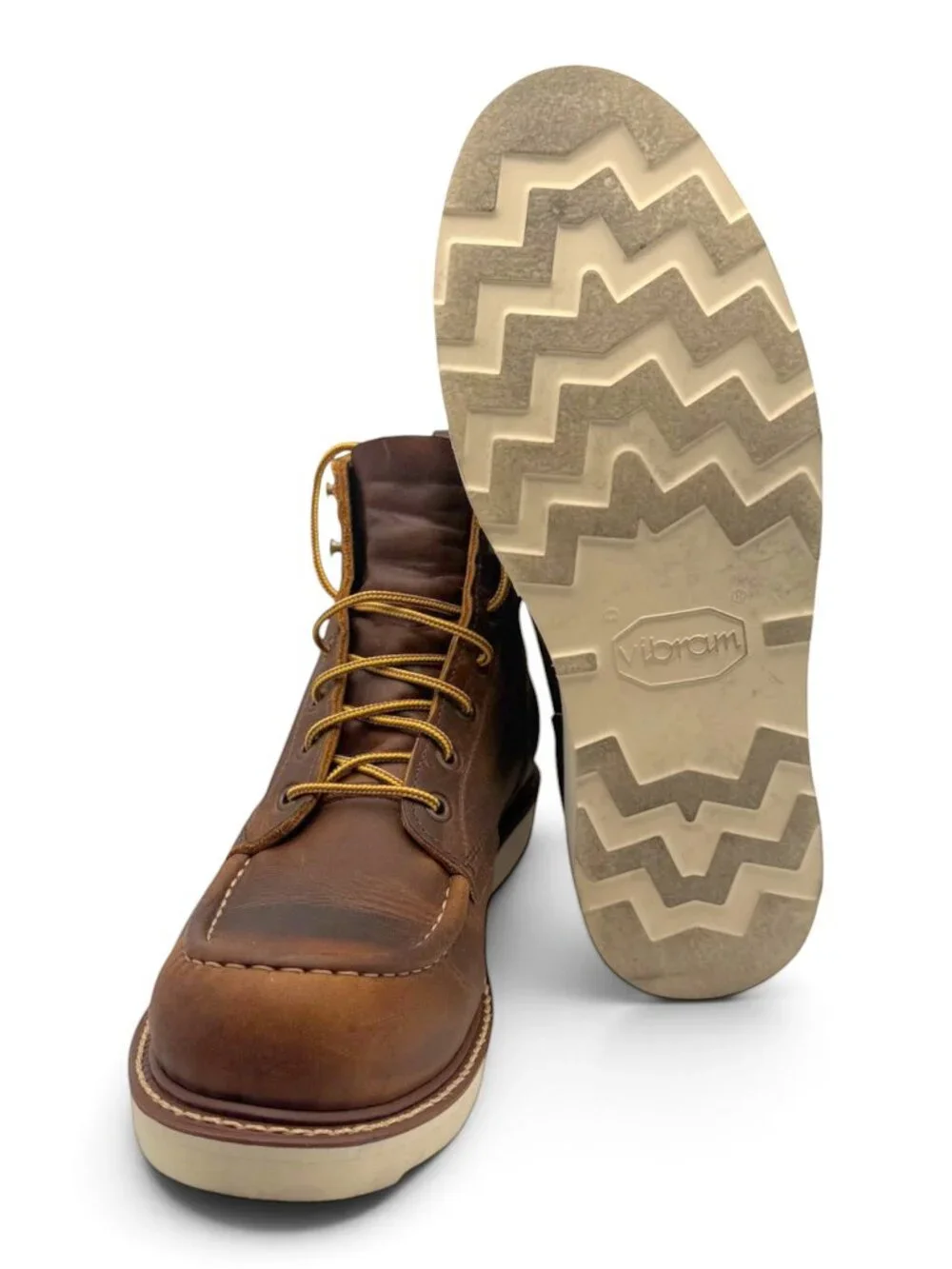 Truman Boot Co Tobacco Snakebite Moc Toe Boots 9D Work Last